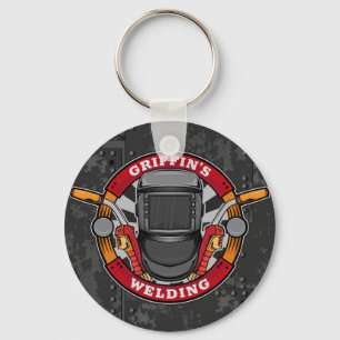 Custom NAME Welder Metal Fabricator Welding Shop Key Ring