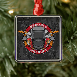 Custom NAME Welder Metal Fabricator Welding Shop Metal Tree Decoration