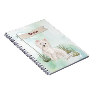 Custom Name Westie Pet Dog Notebook