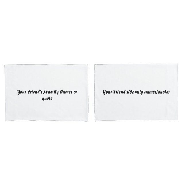 Custom Name White Pillowcases – Personalized Pillo (Front-Set)