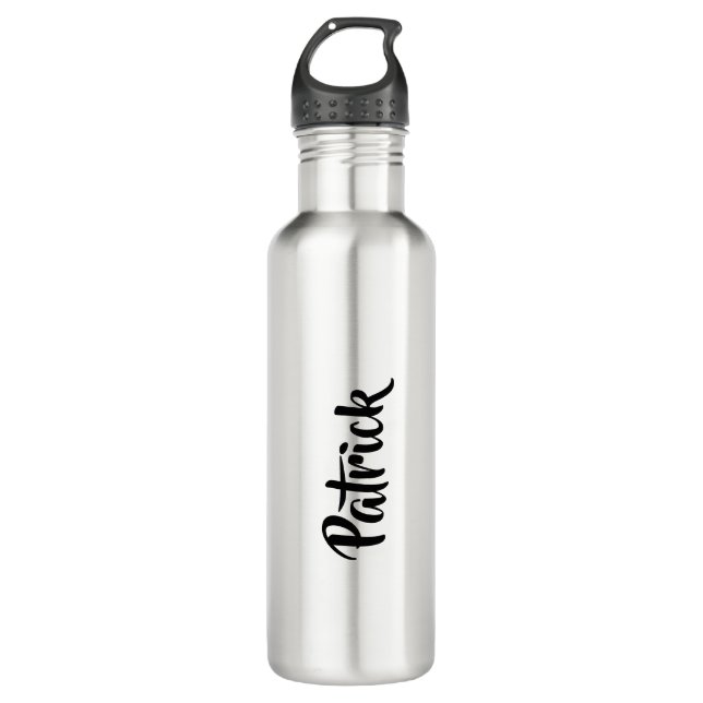 Custom name white plain 710 ml water bottle (Front)