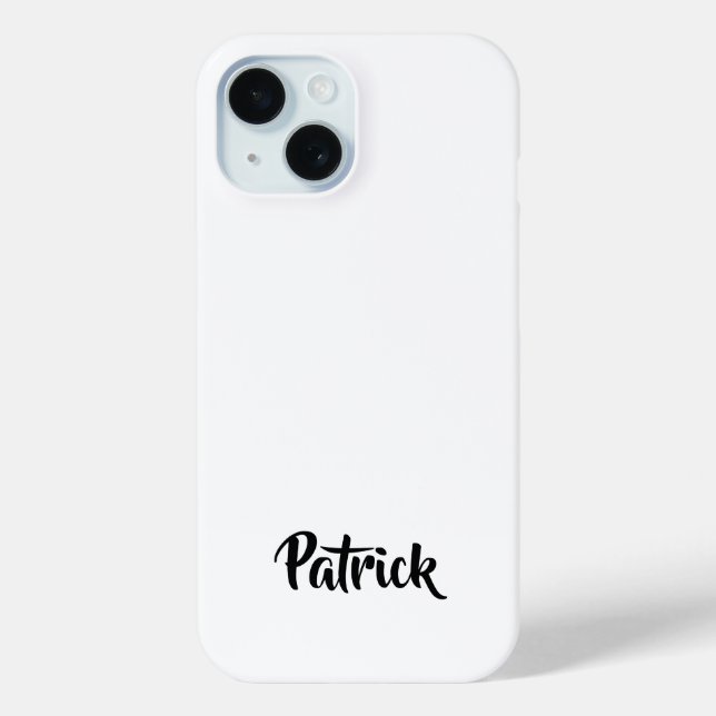 Custom name white plain Case-Mate iPhone case (Back)