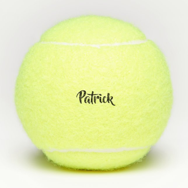 Custom name white plain tennis balls (Front)