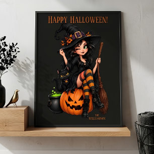 Custom Name Wicked Witch Halloween Poster