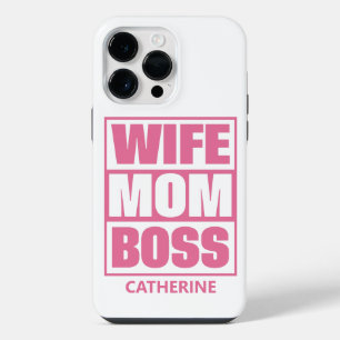 Custom Name Wife - Mum - Boss iPhone 14 Pro Max Case