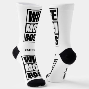 Custom Name Wife - Mum - Boss Socks