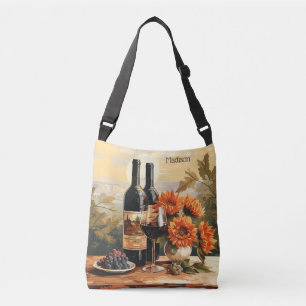 Custom Name Wine Lover's Crossbody Bag