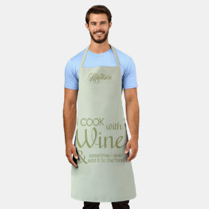 Custom name Wine Quote aprons