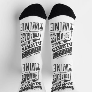 Custom name Wine Quote Socks