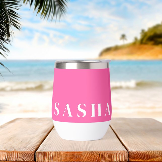 Custom Name Wine Tumbler (Beach)