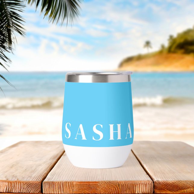 Custom Name Wine Tumbler (Beach)