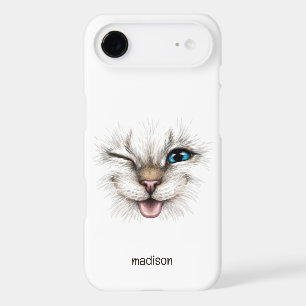 Custom Name Winking Cat