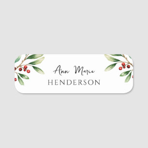 Custom Name Winter Christmas  Tag
