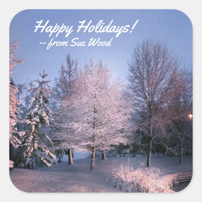 Custom Name Winter Wonderland Gift Stickers (Front)