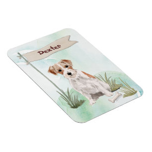 Custom Name Wire Haired Jack Russell Pet Dog Magnet