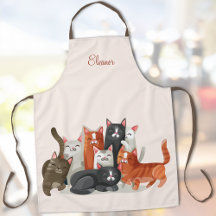 Custom Name with Cute Kitty Cats Illustration