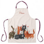 Custom Name with Cute Kitty Cats Illustration