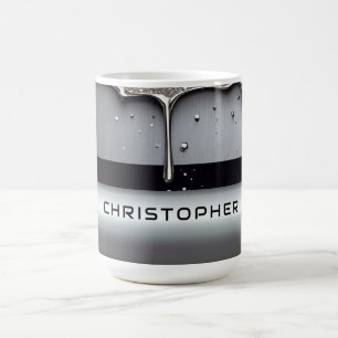 Custom Name With Dripping Liquid Metal Coffee Mug