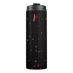 Custom Name with Heart Theme Thermal Tumbler