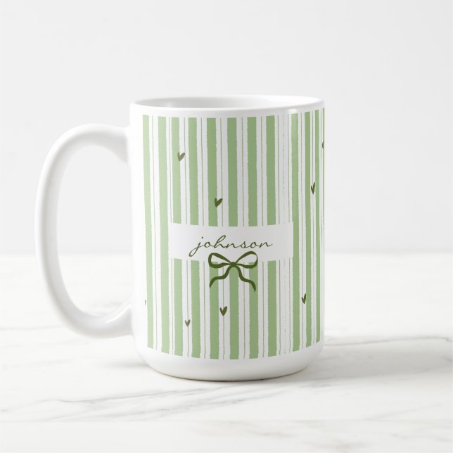 Custom Name With Stripes Pattern Mug For Dad (Left)
