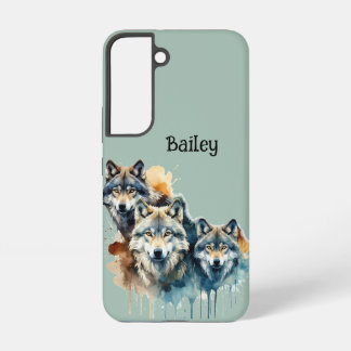 Custom Name Wolves Wolf Wildlife Nature Animal Art Samsung Galaxy Case