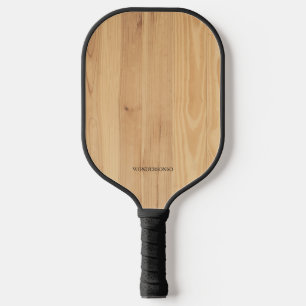 Custom Name wood texture Pickleball Paddle