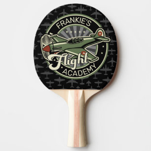 Custom NAME WWII Military Fighter War Plane Retro Ping Pong Paddle
