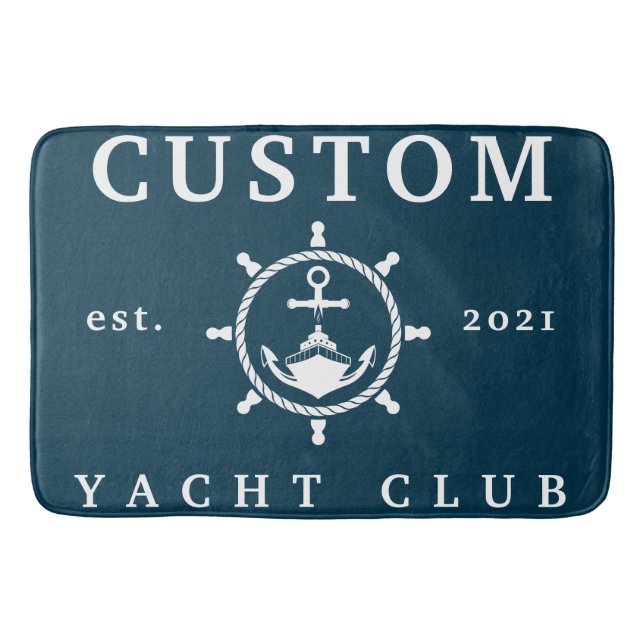 Custom Name Yacht Club Rug, Custom Rug for Yacht (Front)