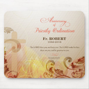 Custom Name & Year, 60th Priestly Ordination Mouse Mat