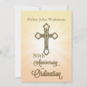 Custom Name & Year, 80th, Anniversary of Ordinatio Invitation