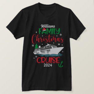 Custom Name Year Christmas Family Cruise Matching T-Shirt