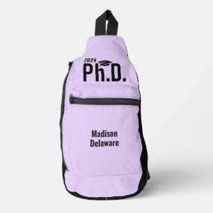 Custom name, year & colour Ph.D. Sling Bag