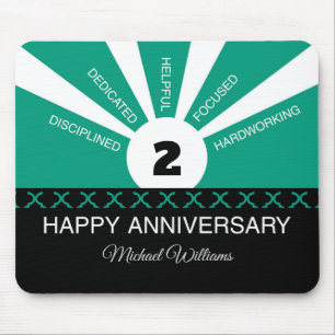 Custom Name & Year, Employee Anniversary Mouse Mat