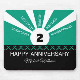 Custom Name & Year, Employee Anniversary Mouse Mat
