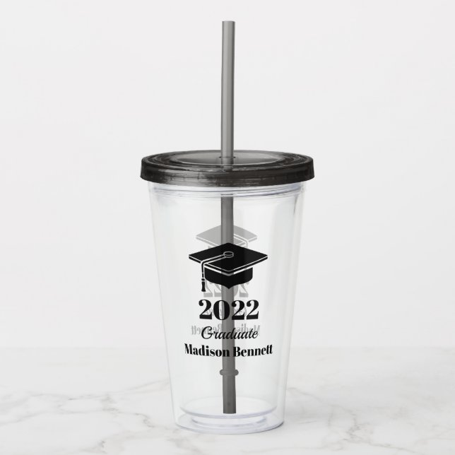 Custom name & year Graduation Acrylic Tumbler (Front)