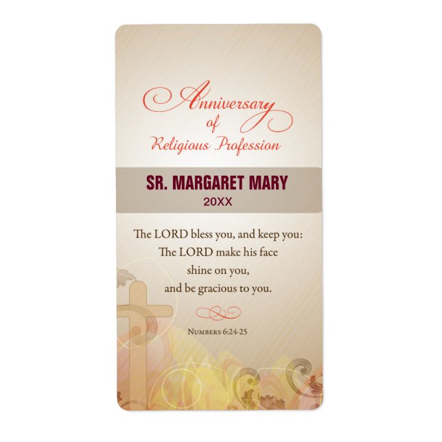Custom Name & Year Nun, 60th Anniversary Religious (Front)