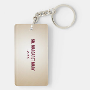 Custom Name & Year Nun, 60th Anniversary Religious Key Ring