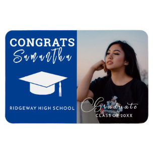 Custom Name, Year Personalised Graduation Photo Magnet