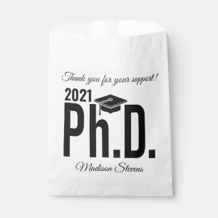 Custom name & year Ph.D. Favour Bags