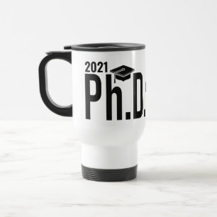 Custom name & year Ph.D.  Travel Mug