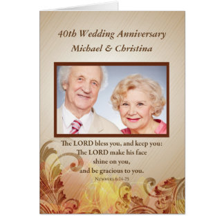 40th Wedding  Anniversary  Cards Invitations Zazzle co uk