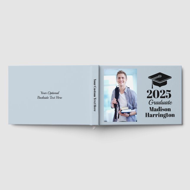 Custom name, year & photo Graduation Guest Book (Full)