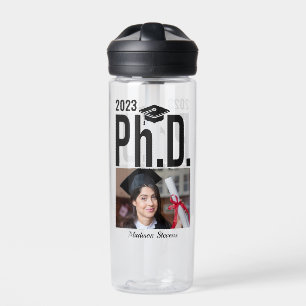 Custom name, year & photo water bottle