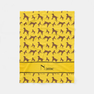 Custom name yellow German shorthaired pointer dogs Fleece Blanket