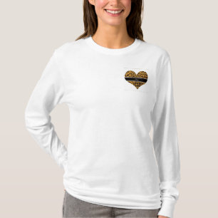 Custom name yellow glitter leopard print T-Shirt
