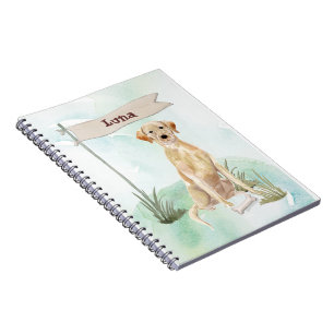Custom Name Yellow Lab Pet Dog Notebook