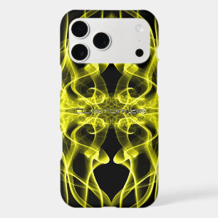 Custom Name Yellow Smoke Symmetrical Black
