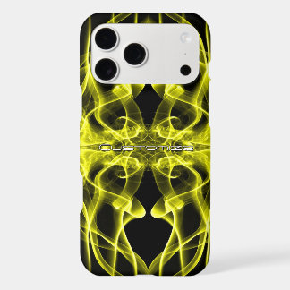 Custom Name Yellow Smoke Symmetrical Black