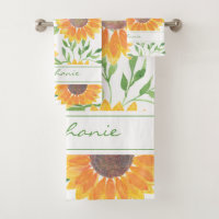 Custom Name Yellow Sunflower