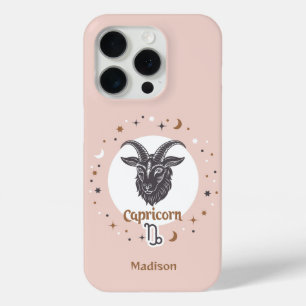Custom Name Zodiac Sign Capricorn iPhone 15 Pro Case